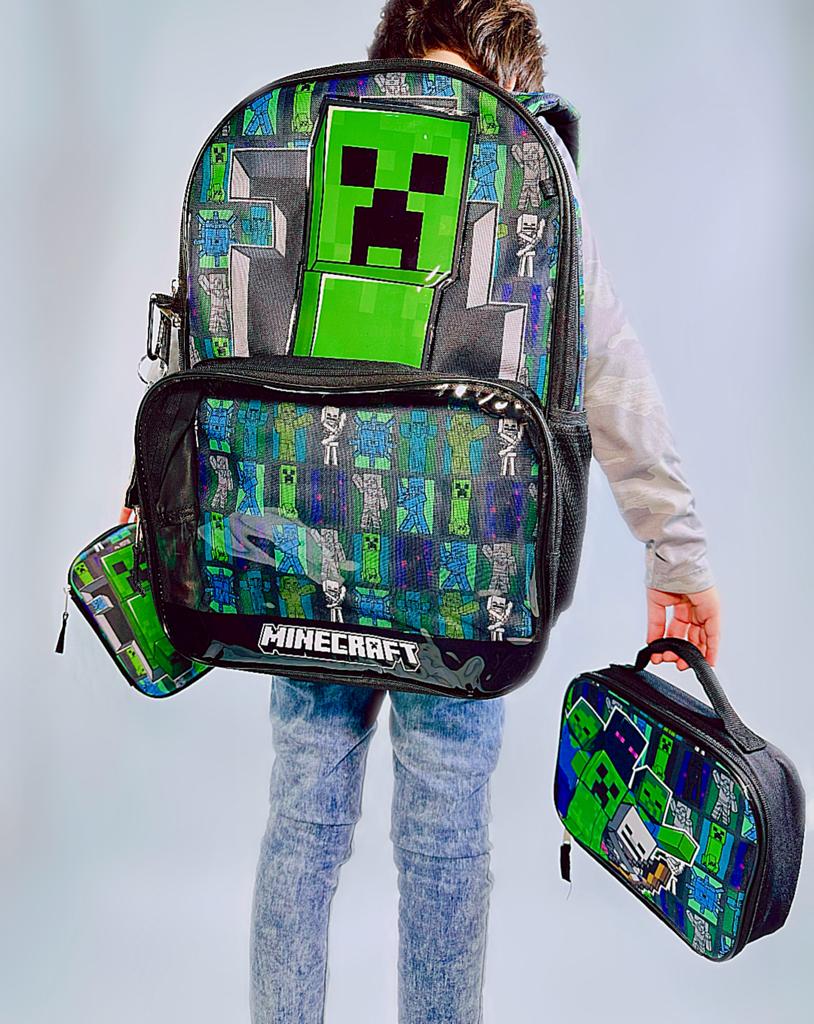  LUV HER Mochila Minecraft con accesorio para el cabello, juego  de juguetes a partir de 3 años : Ropa, Zapatos y Joyería