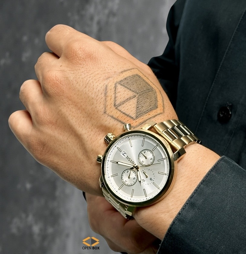 Reloj Fossil Rhett multifunción de acero inoxidable en tono dorado