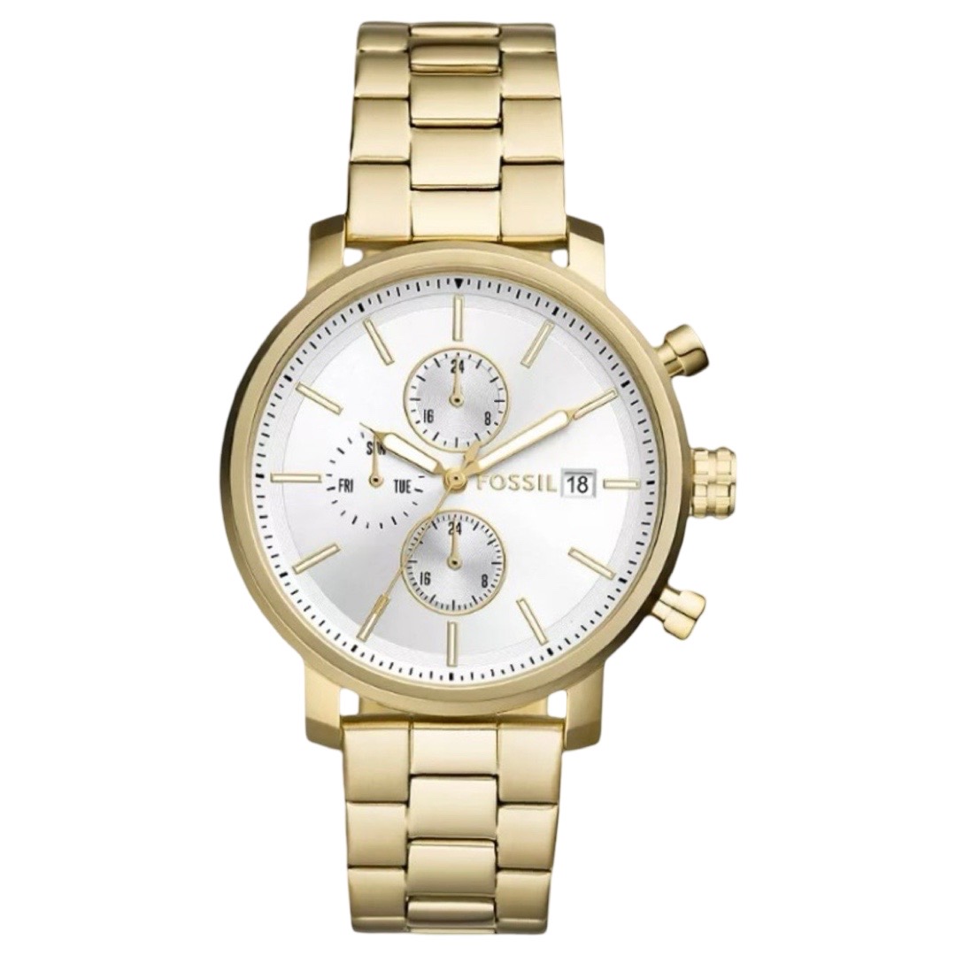 Reloj Fossil Rhett multifunción de acero inoxidable en tono dorado